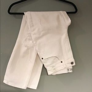 White High Rise Mom Jeans